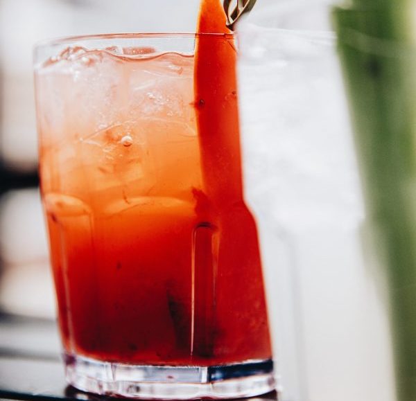 favorite cocktail with infused ingredients