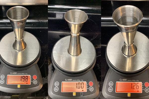 Japanese jigger measurements
