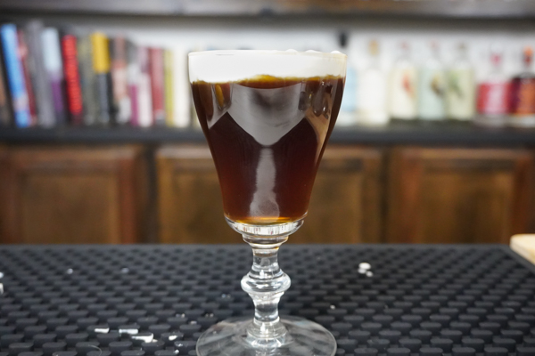 5-7 oz hot coffee with 2 ounces Irish whiskey and a brown sugar syrup for an after dinner cocktail