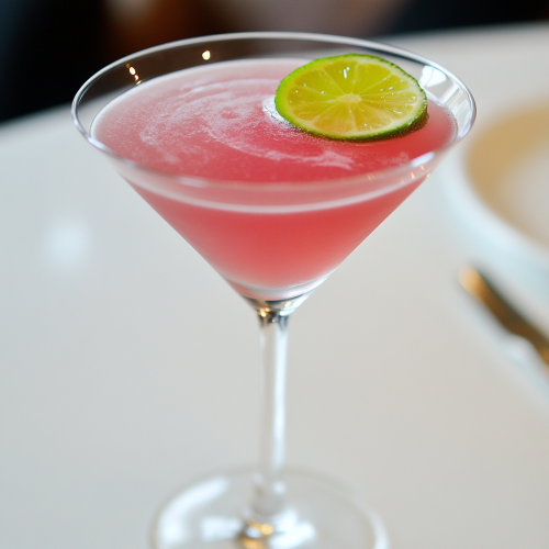 Pomegranate Cosmopolitan in a Martini glass