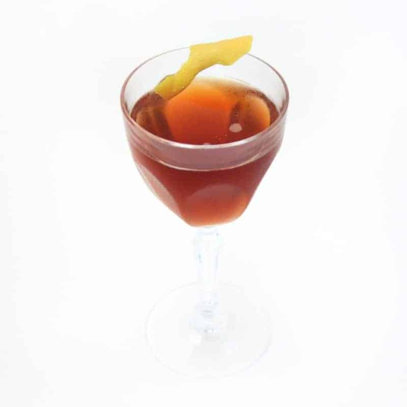 Teotihuacan, a Manhattan cocktail with chocolate bitters & dark rum