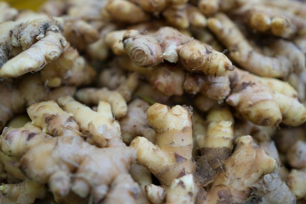 a pile of ginger root
