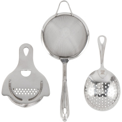 3 different types of cocktail strainers