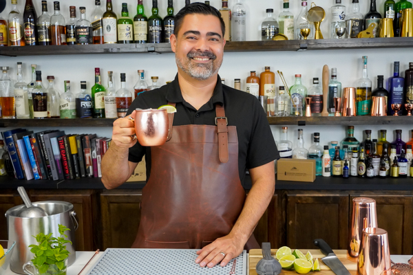 bartender showing this delicious cocktail