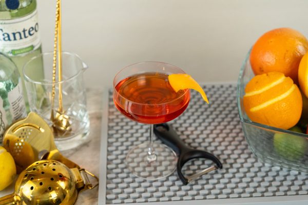 citrus peeler with cocktail