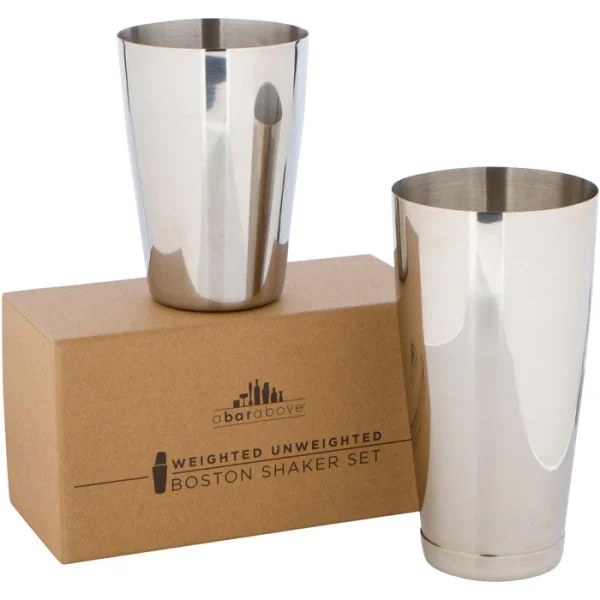 Boston cocktail Shaker on gift box