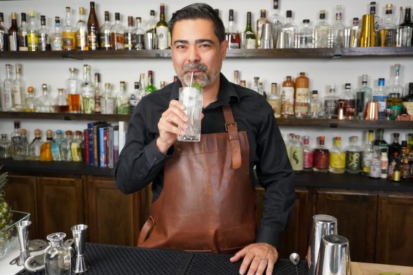 Bartender drinking a real Mojito original recipe