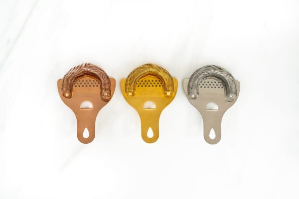 3 hawthorne strainers with a tight spring metal coil