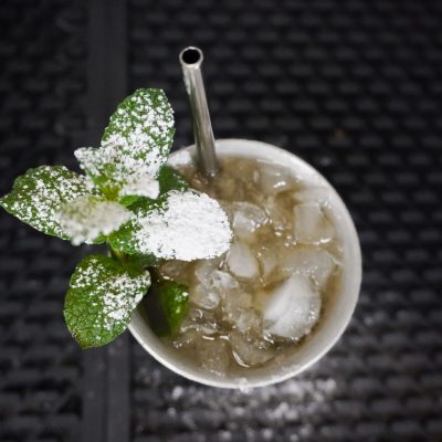6. Mint julep, garnish with mint sprig