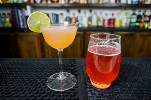 daiquiri from a bottle of rum, made with a pre-made mix and lime flavor