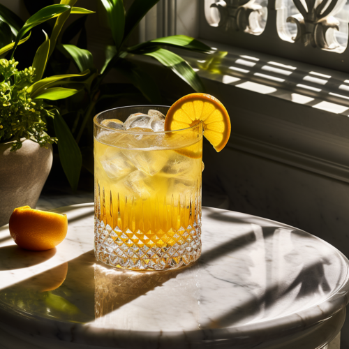 Chartreuse cocktail with orange