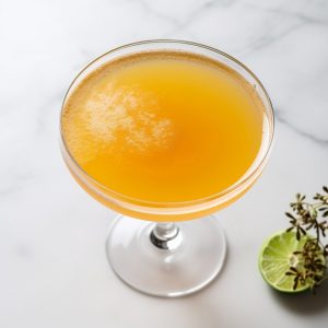 Pegu Club drink in a chilled coupe glass