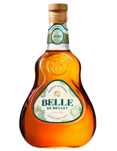 a bottle of belle de brillet pear liqueur